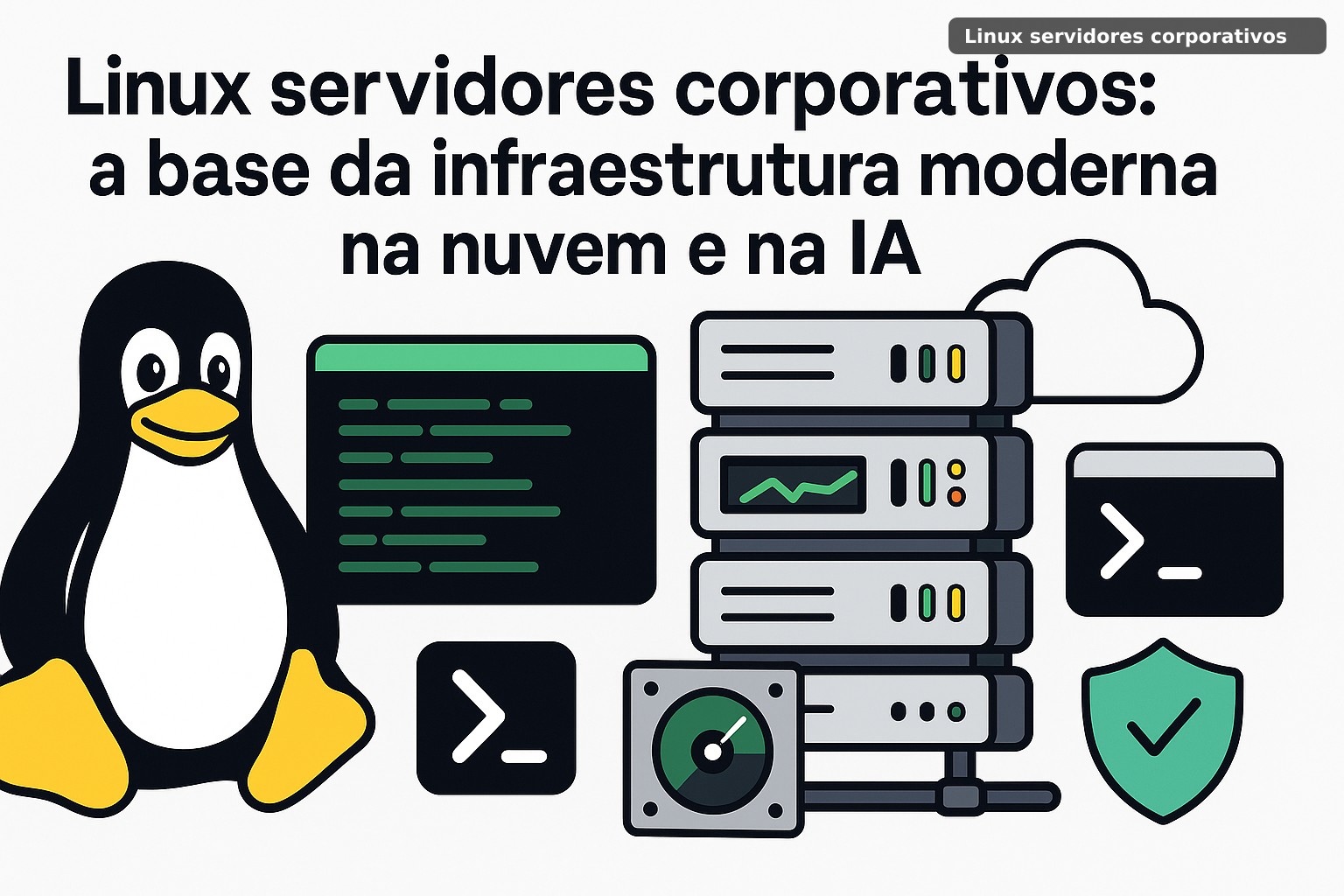 Linux servidores corporativos: a base da infraestrutura moderna na nuvem e na IA