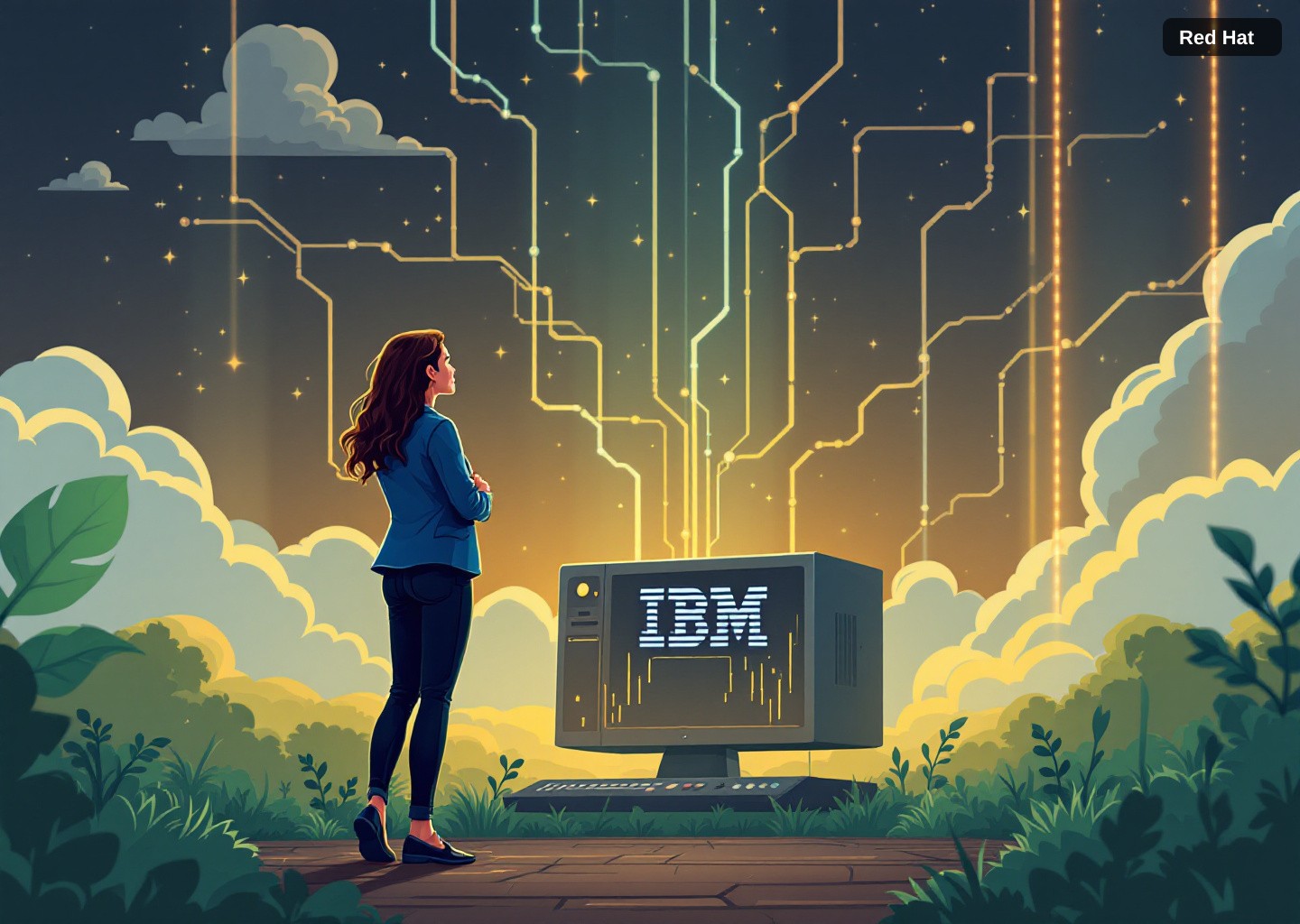 IBM Red Hat inteligência artificial: base da IA empresarial híbrida