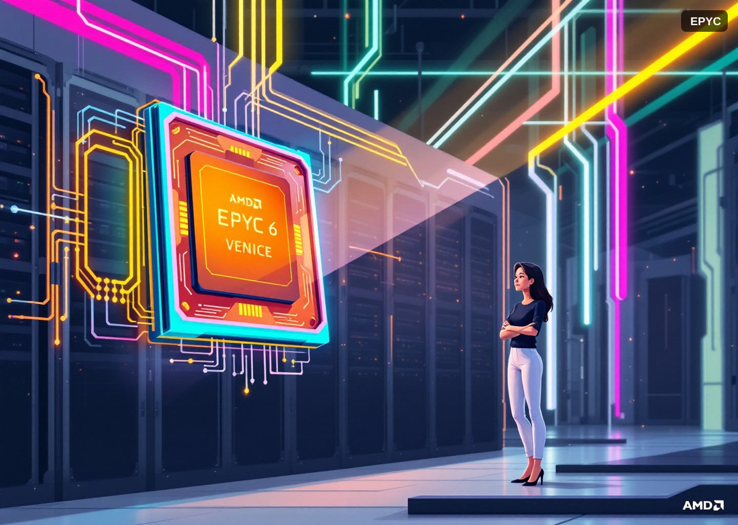 AMD EPYC Processadores: Zen 6 Venice Lidera a Era da IA Agêntica