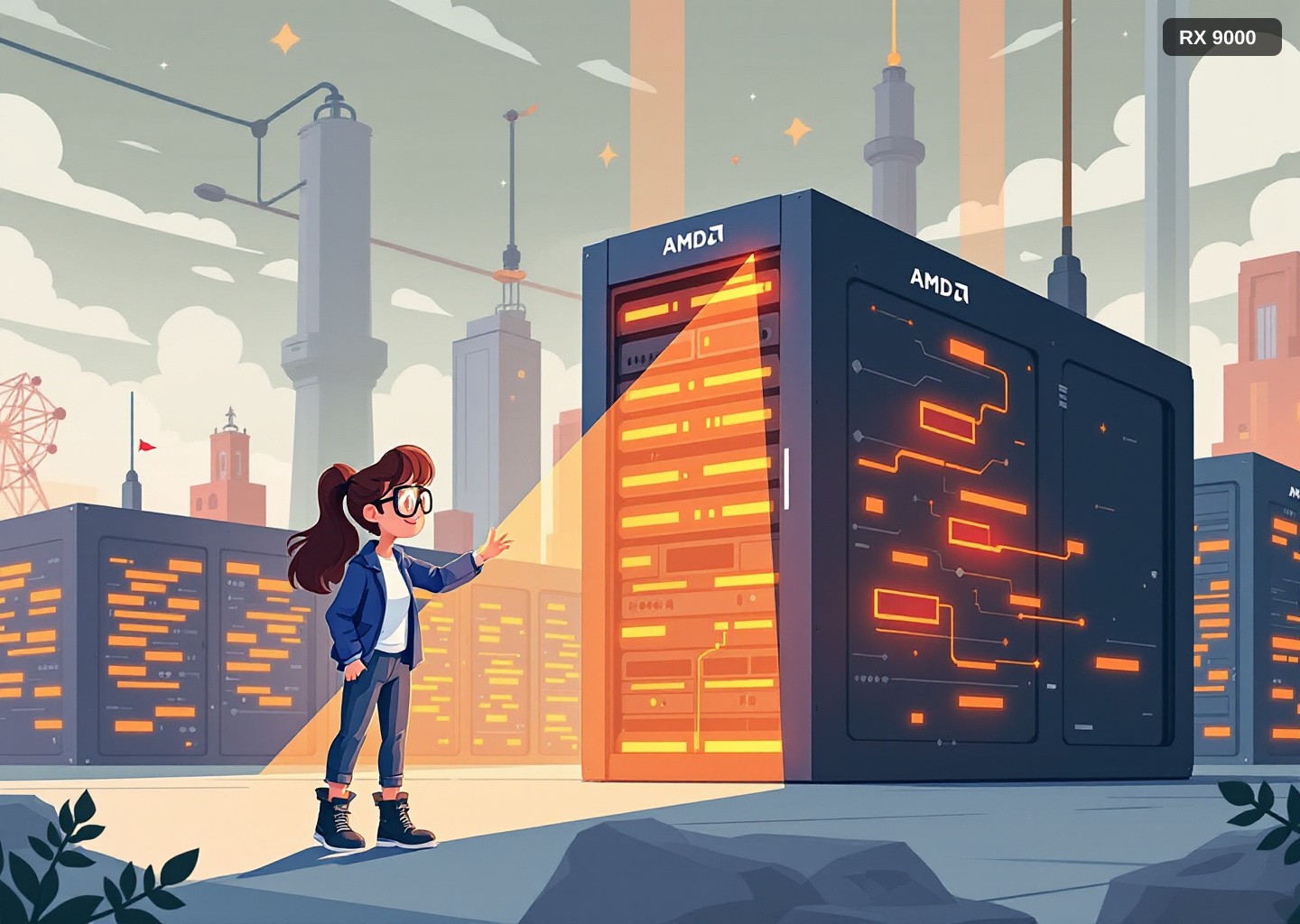 AMD RX 9000 data center: RDNA 4 e o novo front de servidores