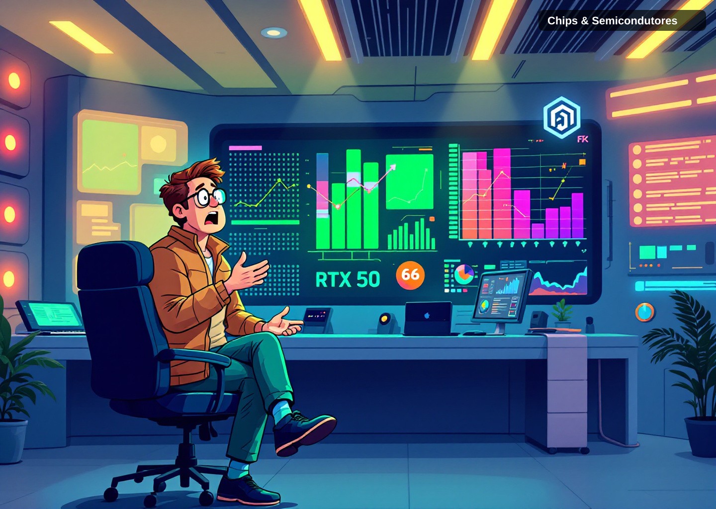 Resumo de chips e semicondutores (07/10): RTX 50 sobe 66%, HBM4E na NVIDIA, TSMC e Terafab